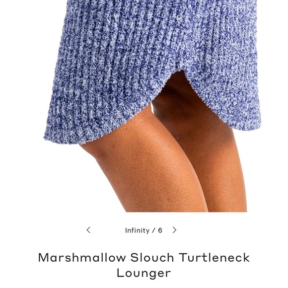 Softies Marshmallow Slouch Turtleneck Lounger Dress Gown -  L / XL Navy - Picture 9 of 15